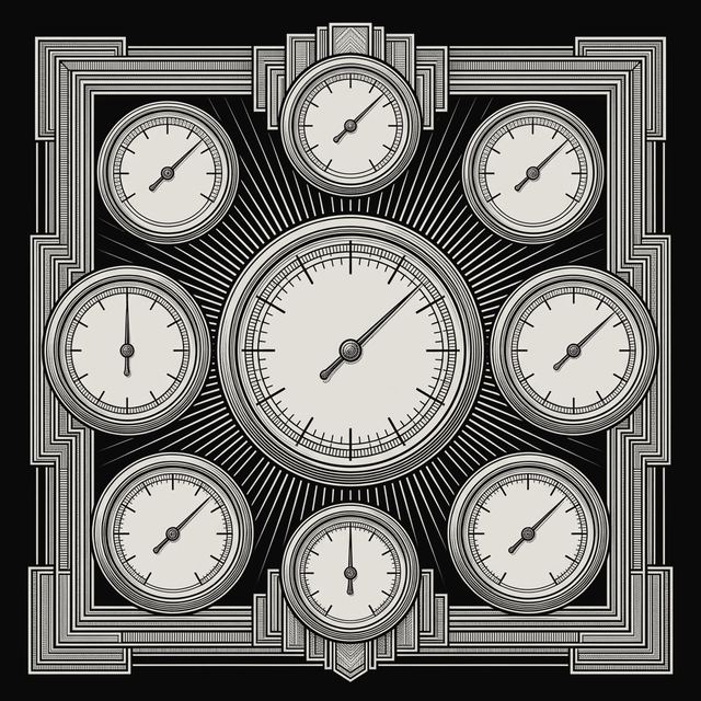 Engraved wall of instrument gauges