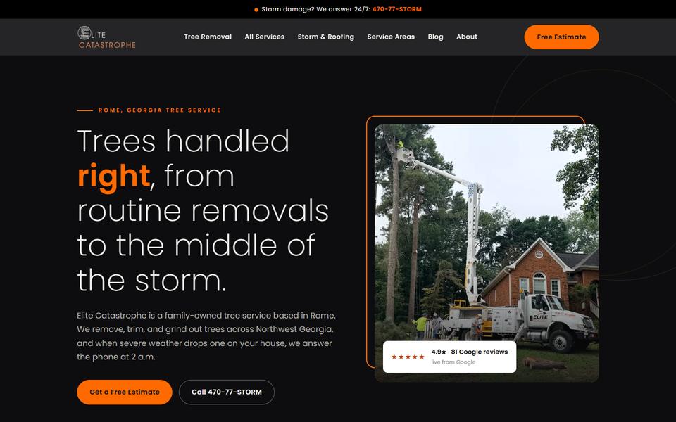 Home page of Elite Catastrophe, elitecatastrophe.com